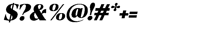 Fitgad Black Italic Semi Expanded Font OTHER CHARS