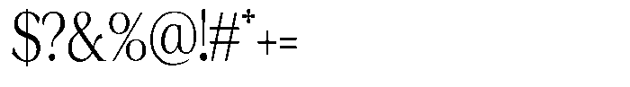 Fitgad Extra Light Condensed Font OTHER CHARS