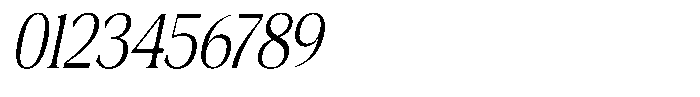 Fitgad Extra Light Italic Condensed Font OTHER CHARS