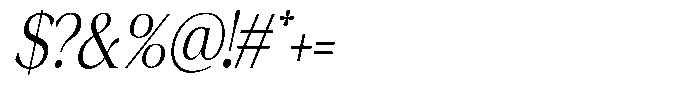 Fitgad Extra Light Italic Condensed Font OTHER CHARS