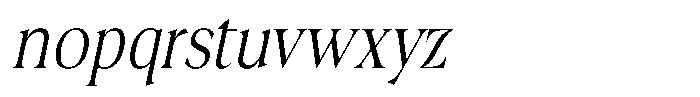 Fitgad Extra Light Italic Condensed Font LOWERCASE