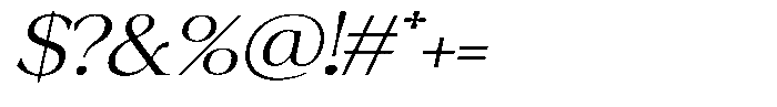 Fitgad Extra Light Italic Expanded Font OTHER CHARS