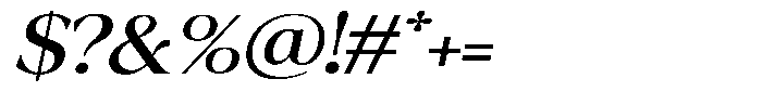 Fitgad Italic Expanded Font OTHER CHARS