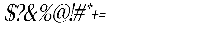 Fitgad Light Italic Condensed Font OTHER CHARS