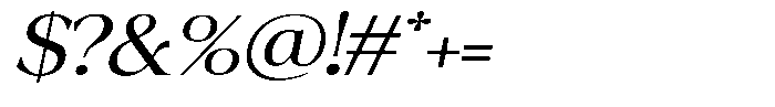 Fitgad Light Italic Expanded Font OTHER CHARS