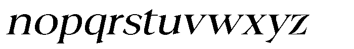 Fitgad Light Italic Expanded Font LOWERCASE