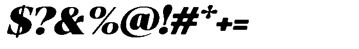 Fitgad Soft Black Expanded Italic Font OTHER CHARS