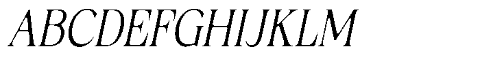 Fitgad Soft Extra Light Condensed Italic Font UPPERCASE