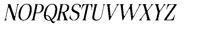 Fitgad Soft Light Condensed Italic Font UPPERCASE