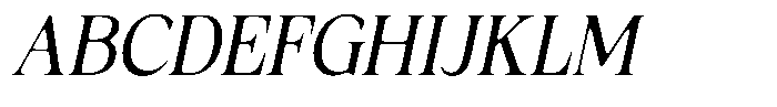 Fitgad Soft Light Semi Condensed Italic Font UPPERCASE