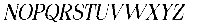 Fitgad Soft Light Semi Condensed Italic Font UPPERCASE