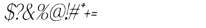 Fitgad Soft Thin Condensed Italic Font OTHER CHARS