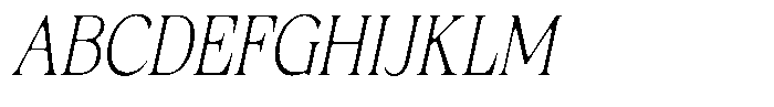 Fitgad Soft Thin Condensed Italic Font UPPERCASE