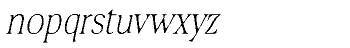 Fitgad Soft Thin Condensed Italic Font LOWERCASE