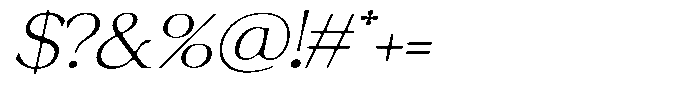 Fitgad Soft Thin Expanded Italic Font OTHER CHARS