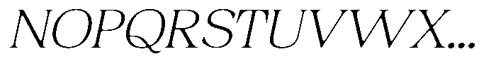 Fitgad Soft Thin Expanded Italic Font UPPERCASE