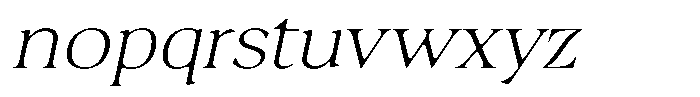 Fitgad Soft Thin Expanded Italic Font LOWERCASE