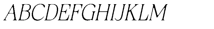 Fitgad Soft Thin Semi Condensed Italic Font UPPERCASE