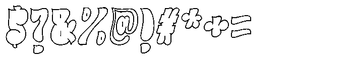 Fiuzz Outline Font OTHER CHARS