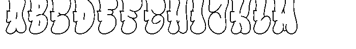 Fiuzz Outline Font UPPERCASE