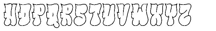 Fiuzz Outline Font UPPERCASE