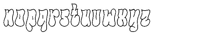 Fiuzz Outline Font LOWERCASE