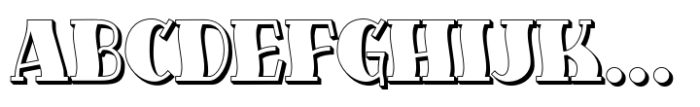 FiveOh Shadowed Font LOWERCASE