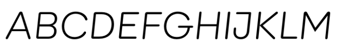 Fixga Extra Light Italic Font UPPERCASE