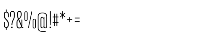 Fixture Condensed Extra Light Font OTHER CHARS