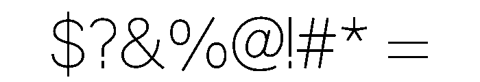 Fiction ExtraLight Font OTHER CHARS