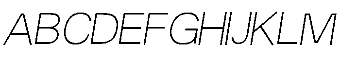 Fiction ExtraLightOblique Font UPPERCASE