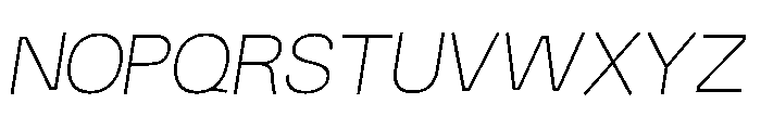 Fiction ExtraLightOblique Font UPPERCASE