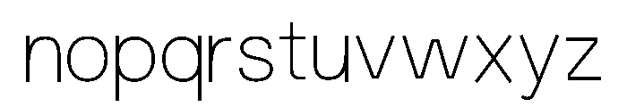 Fiction ExtraLight Font LOWERCASE