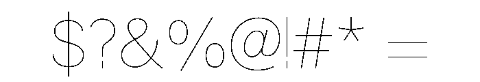 Fiction Hairline Font OTHER CHARS