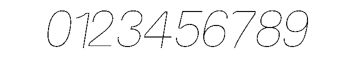 Fiction HairlineOblique Font OTHER CHARS