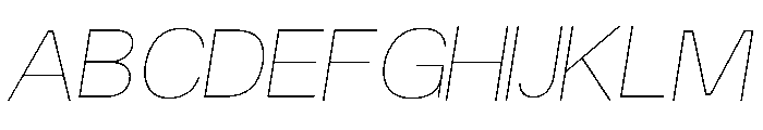 Fiction HairlineOblique Font UPPERCASE