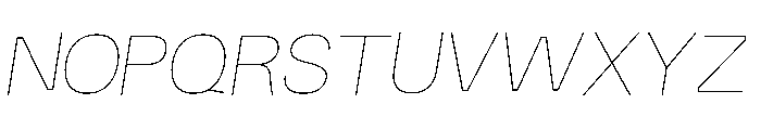 Fiction HairlineOblique Font UPPERCASE