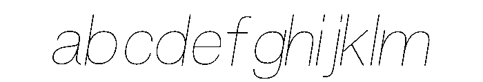 Fiction HairlineOblique FONT