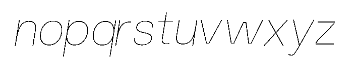 Fiction HairlineOblique Font LOWERCASE