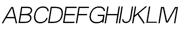 Fiction LightOblique Font UPPERCASE