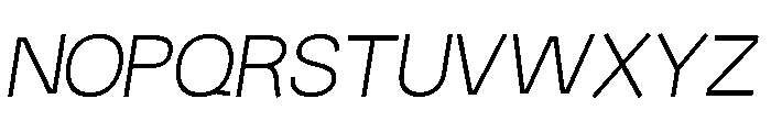Fiction LightOblique Font UPPERCASE