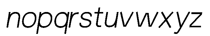 Fiction LightOblique Font LOWERCASE