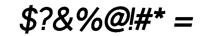 Fiction MediumOblique Font OTHER CHARS