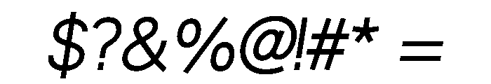 Fiction RegularOblique Font OTHER CHARS