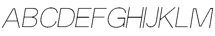 Fiction ThinOblique Font UPPERCASE