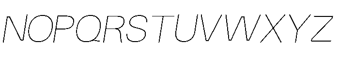 Fiction ThinOblique Font UPPERCASE