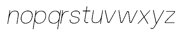 Fiction ThinOblique Font LOWERCASE