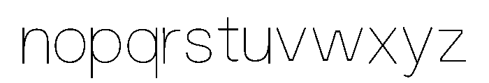 Fiction Thin Font LOWERCASE
