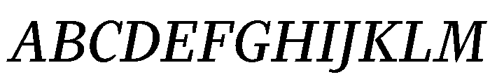 FinancierTextVF Italic Font UPPERCASE