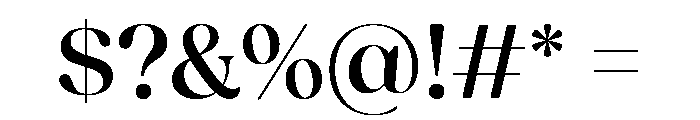 Fields Display Medium Font OTHER CHARS